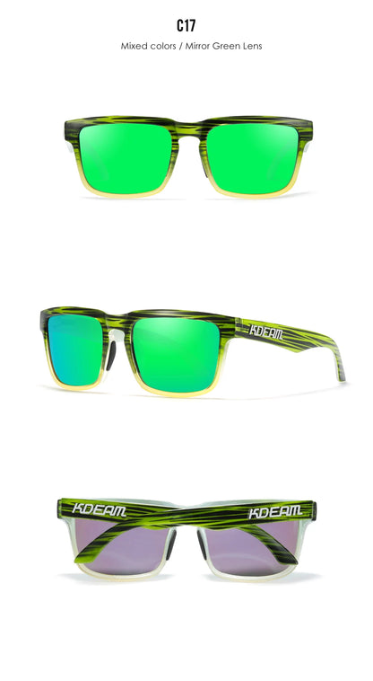 Sonnenbrille quadratisch polarisiert Angeln Lifestyle Spiegel Hartbox Unisex