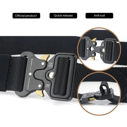 Herren-Taktischer Gürtel aus Nylon Verstellbar Mit Korrosionsbeständiger Schnalle 4,3 cm Breite