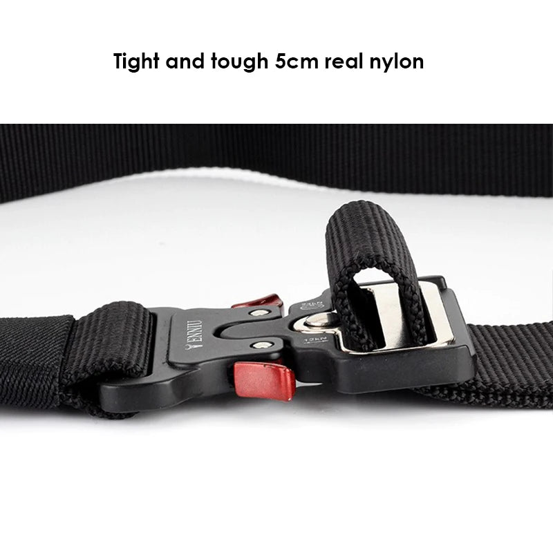 Herren-Taktischer Gürtel aus Nylon mit Schnellverschluss und robuster Metall-Schnalle 5 cm Breite