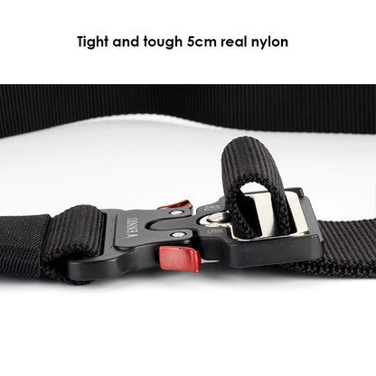 Herren-Taktischer Gürtel aus Nylon mit Schnellverschluss und robuster Metall-Schnalle 5 cm Breite