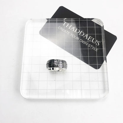 Damen-Ring Kreuz Bandring Vintage Europa aus Sterlingsilber