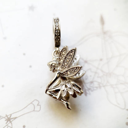 Damen-Charm-Anhänger Elfen-Fee magisch süß aus Sterlingsilber