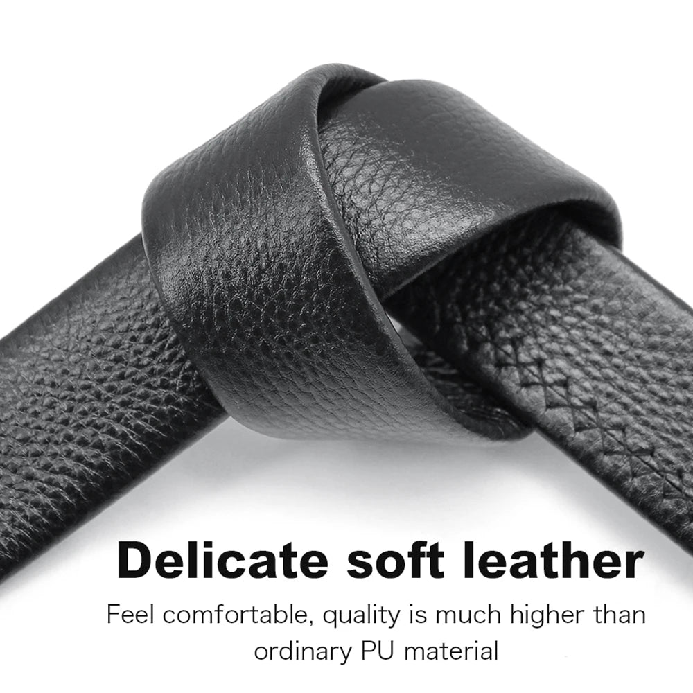 Herren Ratchet Ledergürtel 3,5 cm Automatik-Schnalle abriebfest Innenriemen