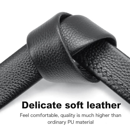 Herren Ratchet Ledergürtel 3,5 cm Automatik-Schnalle abriebfest Innenriemen