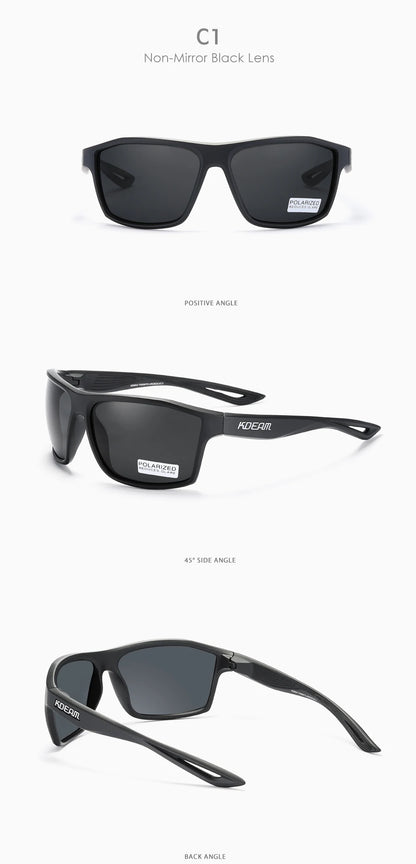 Sonnenbrille quadratisch polarisiert 65mm Outdoor Angeln Sport Herren