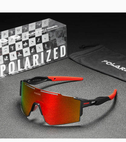Sonnenbrille Sport TR90 polarisiert 1,2mm Glas Gummisteg winddicht Herren