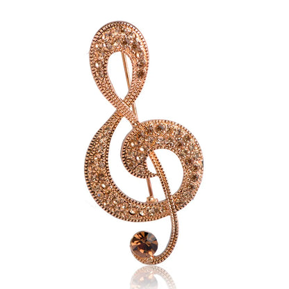 Brosche Musiknote Strass Vintage Antik Luxus Geschenk Damen
