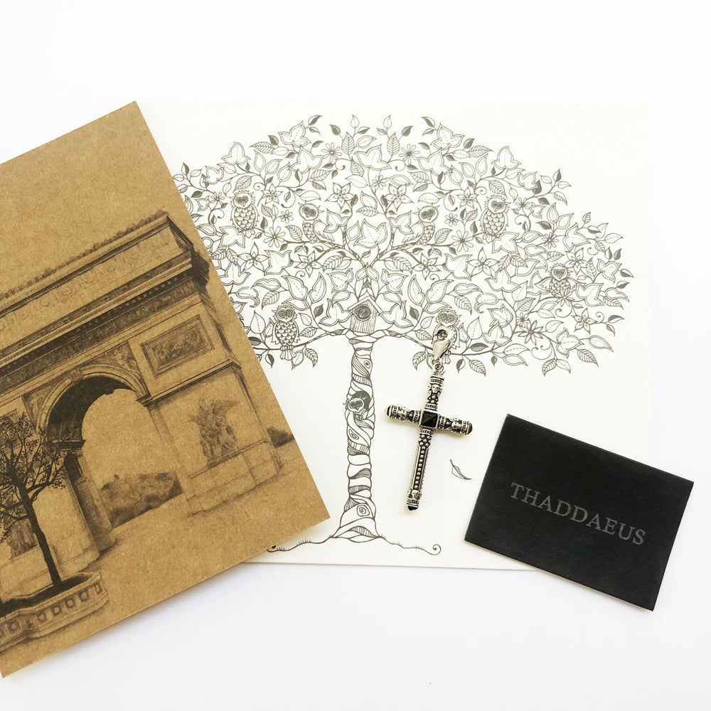 Damen-Charm-Anhänger Totenkopf Kreuz Nieten Punk Rebel aus Sterlingsilber