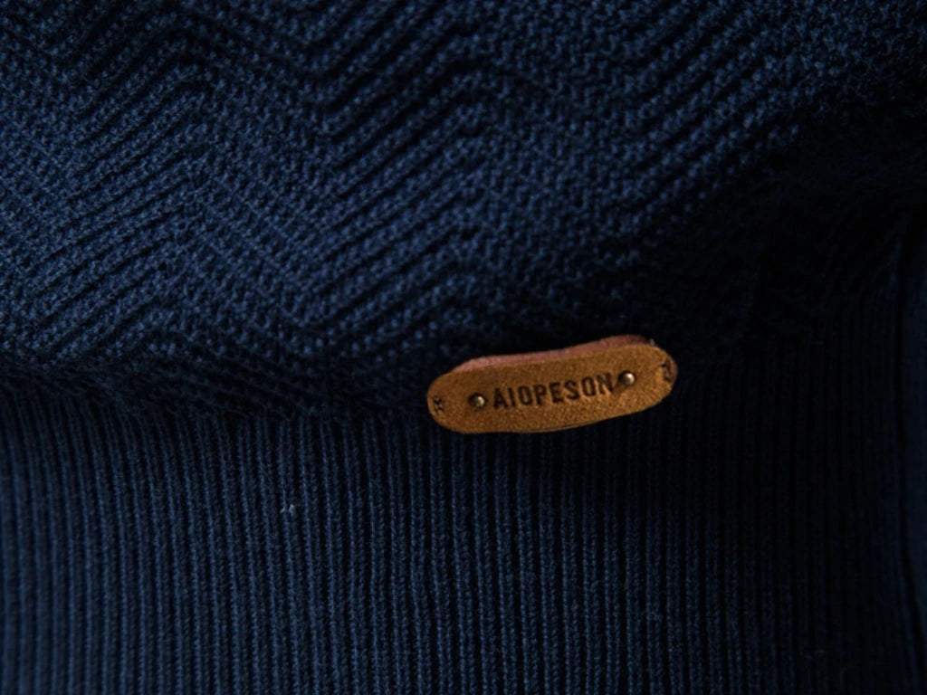 Herren Pullover aus Baumwolle mit lässigem Drop-Hülsen-Design für den Winter