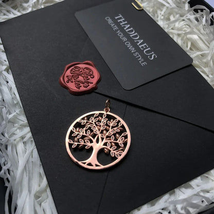 Damen-Charm-Anhänger Baum Roségold romantisch aus Sterlingsilber
