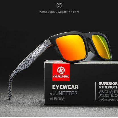 Sonnenbrille quadratisch polarisiert Angeln Lifestyle Spiegel Hartbox Unisex
