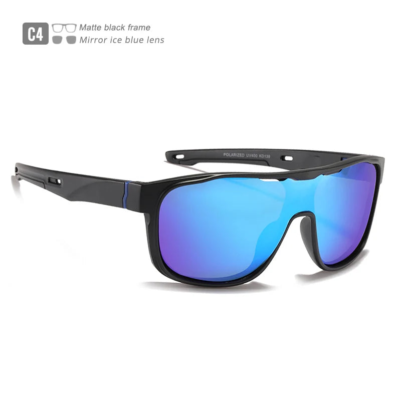 Sonnenbrille Einteiler polarisiert übergroß Schild Sport Herren