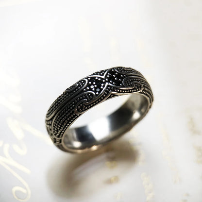 Damen-Ring Maori-Bandring Ethno aus Sterlingsilber
