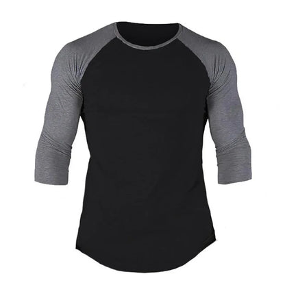 Männer T-Shirt aus reiner Baumwolle mit Slim Fit und sieben-Punkt Hülsen