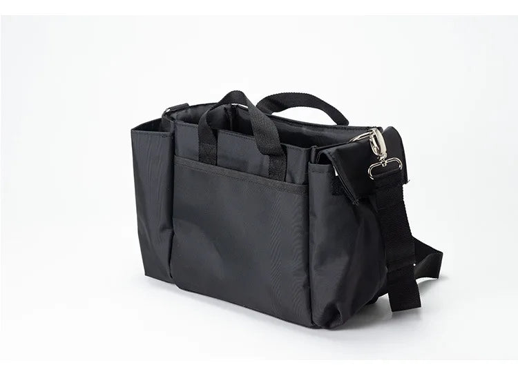 Damen Kosmetiktasche Großes Fassungsvermögen Aus Robuster Oxford-Gewebe Für Reisen Und Alltag Schwarz