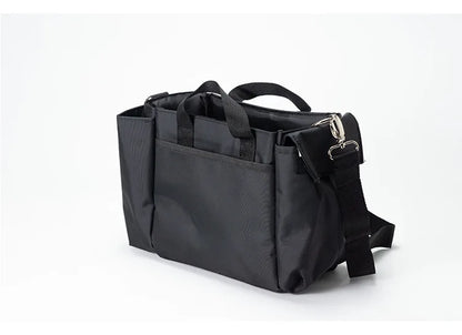 Damen Kosmetiktasche Großes Fassungsvermögen Aus Robuster Oxford-Gewebe Für Reisen Und Alltag Schwarz