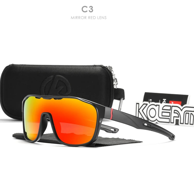Sonnenbrille Einteiler polarisiert Spiegel winddicht Cat.3 Sport Herren