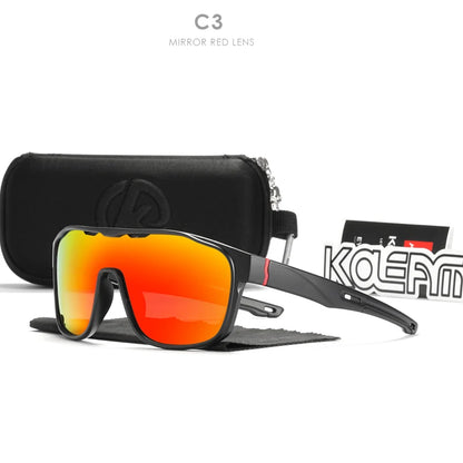 Sonnenbrille Einteiler polarisiert Spiegel winddicht Cat.3 Sport Herren