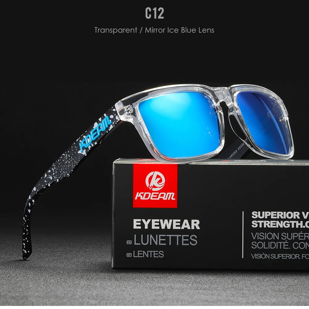 Sonnenbrille quadratisch polarisiert Angeln Lifestyle Spiegel Hartbox Unisex