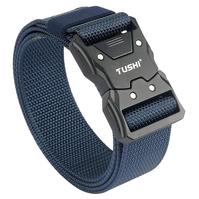 Herren-Taktischer Gürtel aus 1200D Nylon mit Schnellverschluss und robuster Metall-Schnalle, Breite 3,8 cm