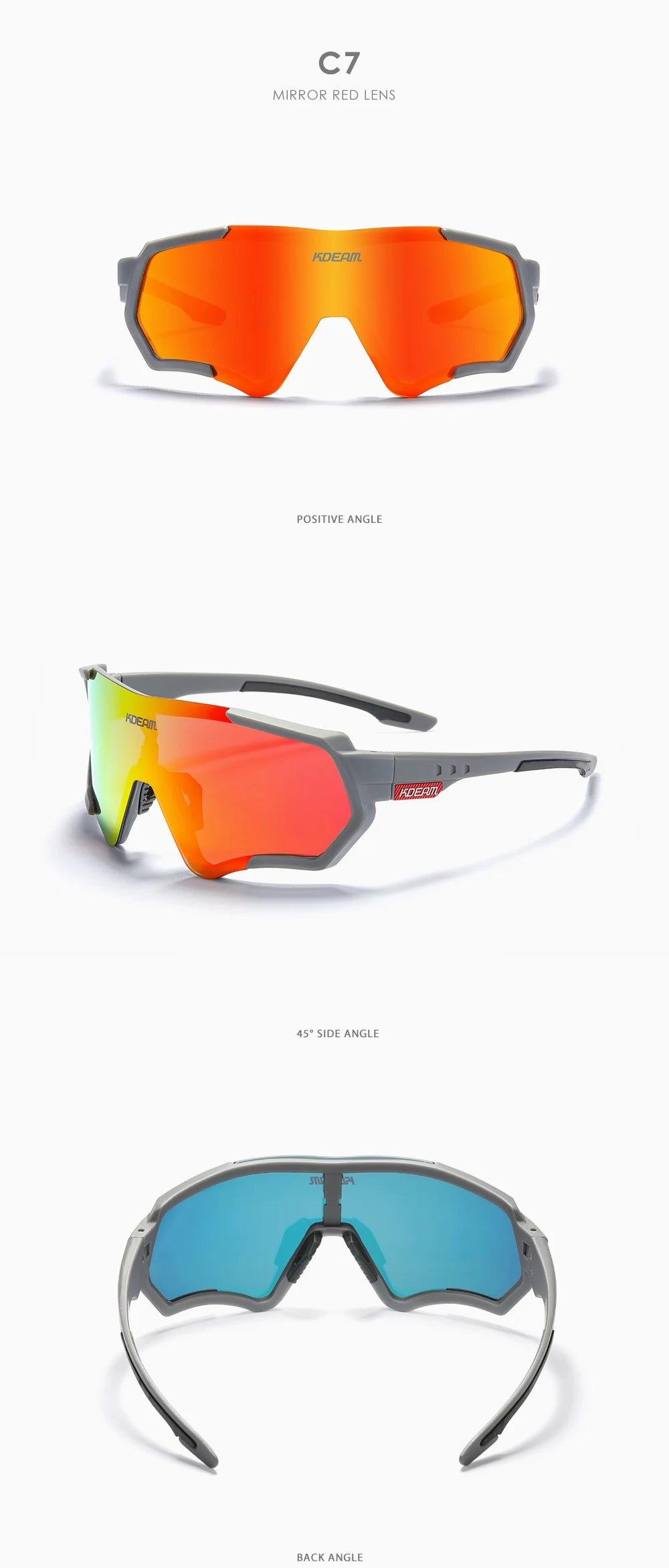 Sonnenbrille Sport TR90 polarisiert Flash-Beschichtung Outdoor Herren
