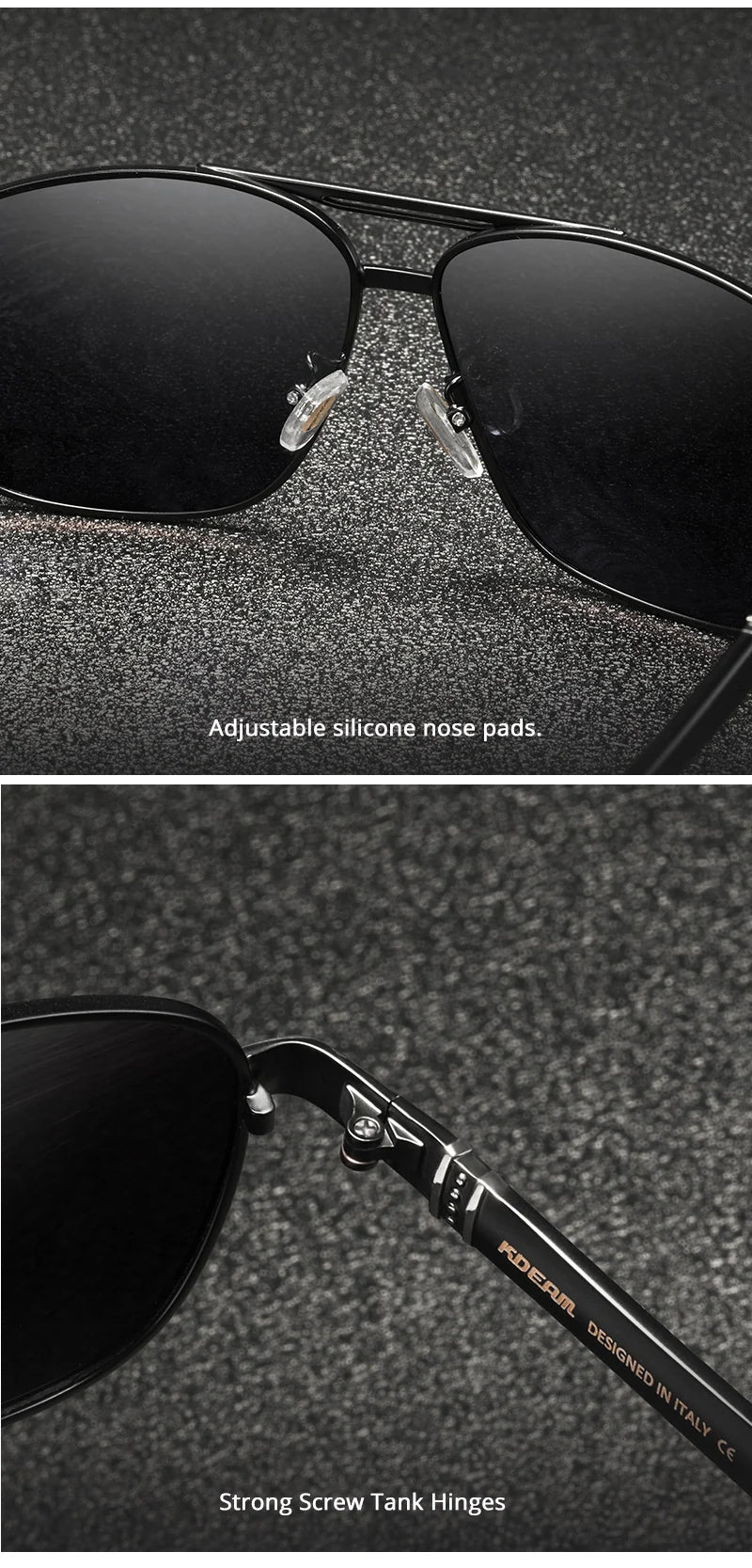 Sonnenbrille Al-Mg quadratisch polarisiert Outdoor UV400 Herren Damen