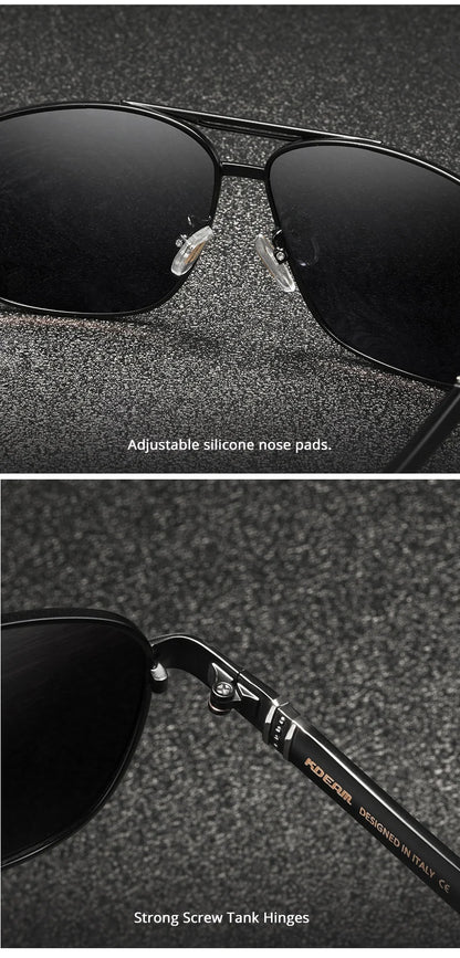 Sonnenbrille Al-Mg quadratisch polarisiert Outdoor UV400 Herren Damen