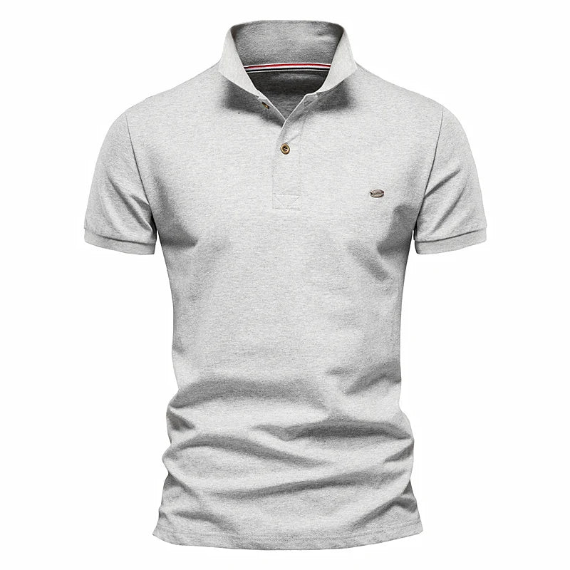 Herren Polo-Shirt aus 100 Prozent Baumwolle im einfarbigen Casual-Stil