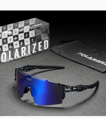 Sonnenbrille Sport TR90 polarisiert 1,2mm Glas Gummisteg winddicht Herren