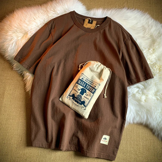 Herren T-Shirt aus einfarbiger Baumwolle mit kurzen Ärmeln für den Sommer