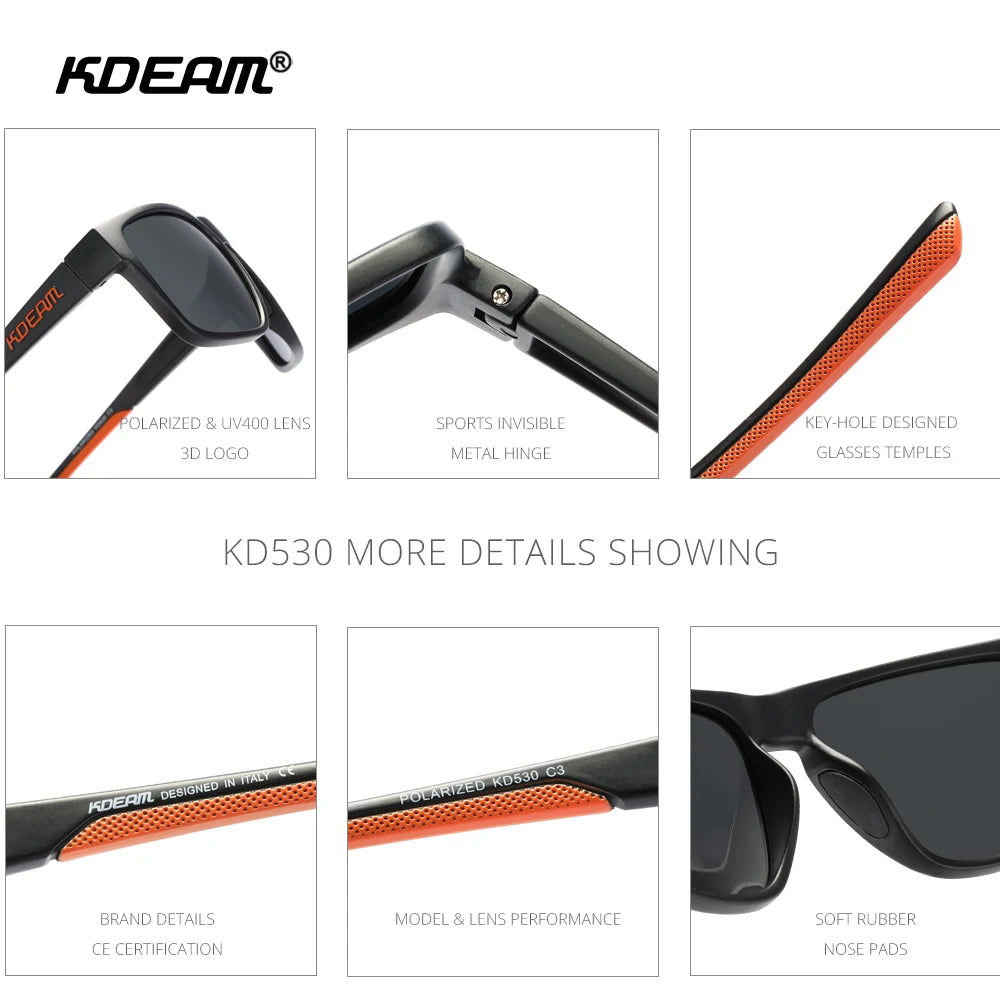 Sonnenbrille quadratisch photochrom polarisiert rutschfest Outdoor Unisex