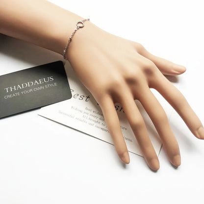 Damen-Armband filigran runde Ösen verstellbar aus Sterlingsilber