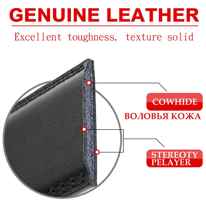 Herren Echtleder-Gürtel 3,5 cm Automatik-Schnalle Rindsleder Business Casual