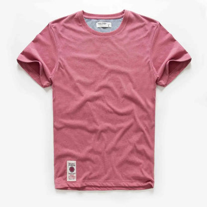 Herren Kurzarm T-Shirt aus Baumwolle und Polyester im einfarbigen Design