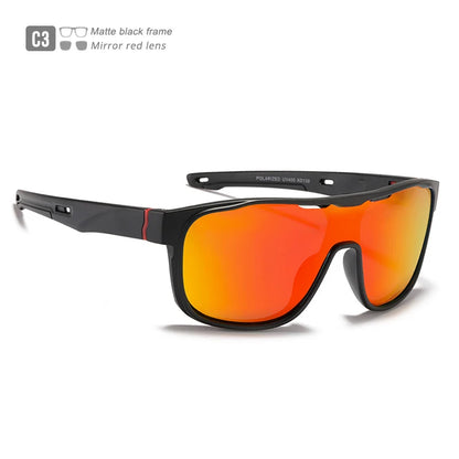 Sonnenbrille Einteiler polarisiert übergroß Schild Sport Herren