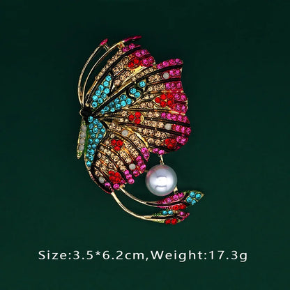 Brosche Vogel Libelle Emaille Kreativ Tasche Schulranzen Accessoire Damen