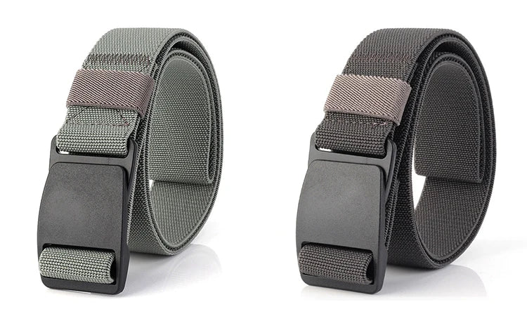 Unisex-Stretch-Gürtel Metallfrei mit Schnellverschluss Elastischer Nylon-Gürtel für Alltag
