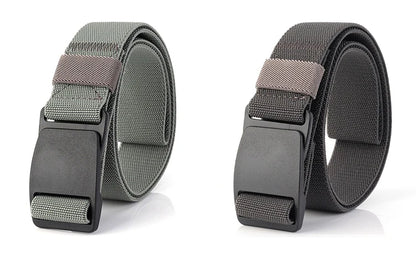 Unisex-Stretch-Gürtel Metallfrei mit Schnellverschluss Elastischer Nylon-Gürtel für Alltag