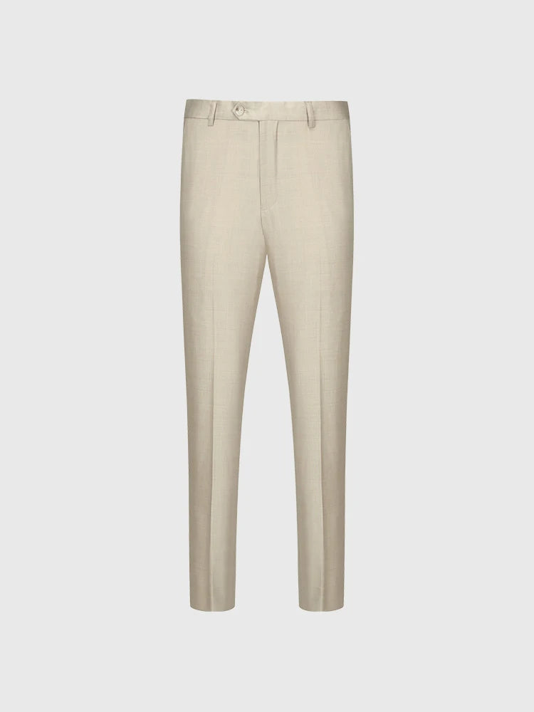 Herrenanzüge aus 65 % Wolle, Khaki, lässig, schmal, Übergröße 42, Hochzeit, Bräutigam, Freizeitkleidung, Business-Mann-Hose