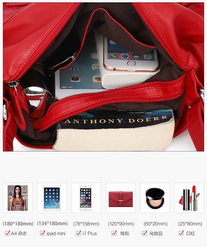 Damen-Schultertasche Aus Weichem PU-Lederimitat Mit Innenfach Und Reißverschluss Alltag Und Shopping