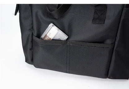 Damen Kosmetiktasche Großes Fassungsvermögen Aus Robuster Oxford-Gewebe Für Reisen Und Alltag Schwarz