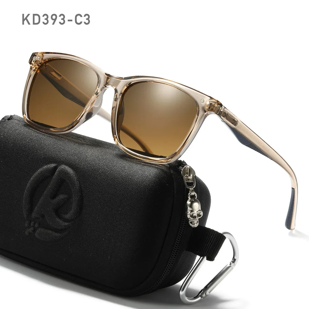 Sonnenbrille quadratisch TR90 polarisiert Federgelenk Angeln Herren