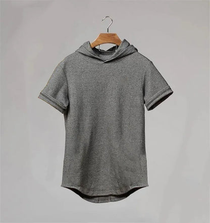 Herren T-Shirt aus dünner Baumwolle mit kurzem Arm im einfarbigen Design