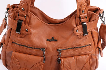 Damen-Handtasche Multifunktionale PU-Tasche Großes Fassungsvermögen Alltagsbegleiter