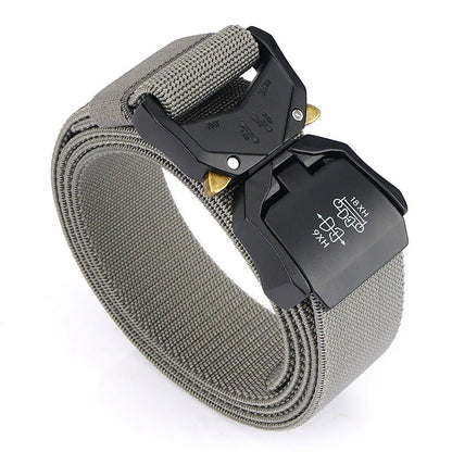 Herren-Gürtel mit 3,8 cm Breite aus Elastischem Material mit Schnellverschluss aus Aluminium für Militärlook