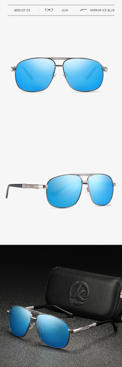 Sonnenbrille Al-Mg quadratisch polarisiert Outdoor UV400 Herren Damen