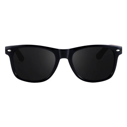 Sonnenbrille Walnuss schwarz polarisiert UV400 Holz Original-Etui Herren