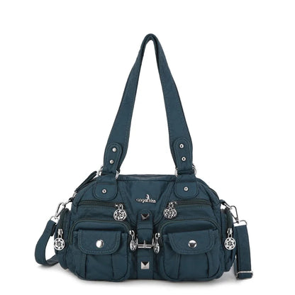 Damen-Schultertasche aus PU-Leder in kompakter Bauweise mit Angenehmer Haptik und Mehrfachfächern