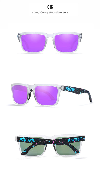 Sonnenbrille quadratisch polarisiert Angeln Lifestyle Spiegel Hartbox Unisex