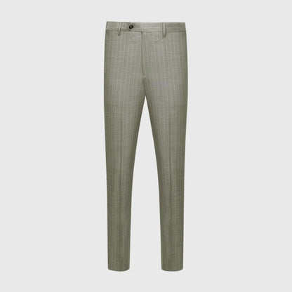 Männer Kleidung Khaki Streifen Freizeit Anzüge Hosen 2025, Herbst Business Mann Casual Stil Plus Größe 42, Hochzeit Bräutigam Kleid Hosen